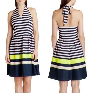 Ted Baker halter top striped dress size 2